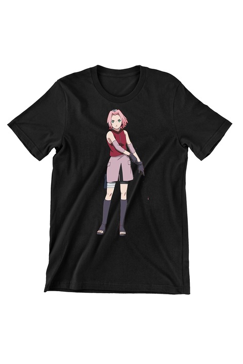 Tricou Femei Prestige-Boutique, Naruto Shippuden 2024, Sakura, negru, XS