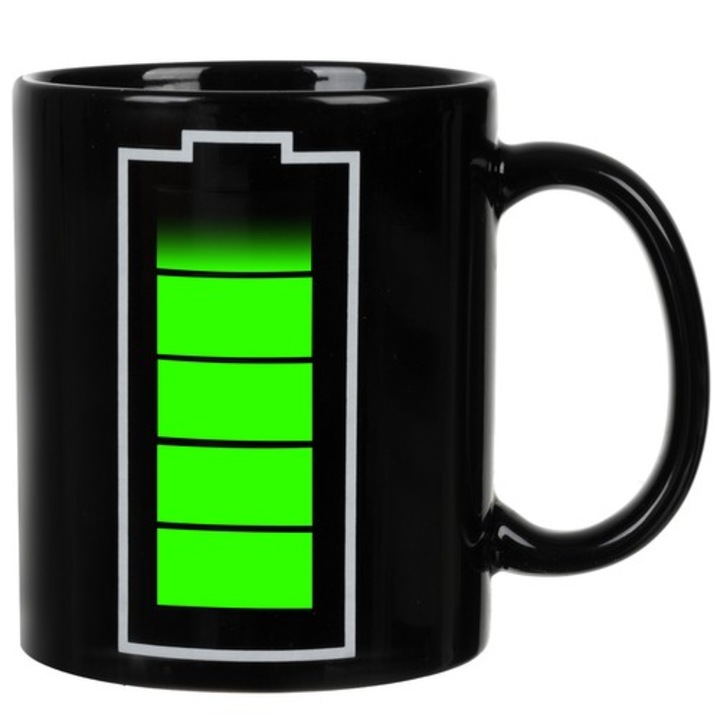 Cana magica, robinet 330ml, Ruhhy 22103, negru, verde
