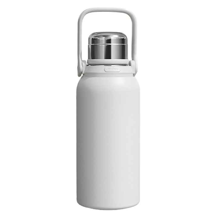 Термос, Неръждаема стомана, 1.2L, Подходящ за дома, пътуване, къмпинг, Бял