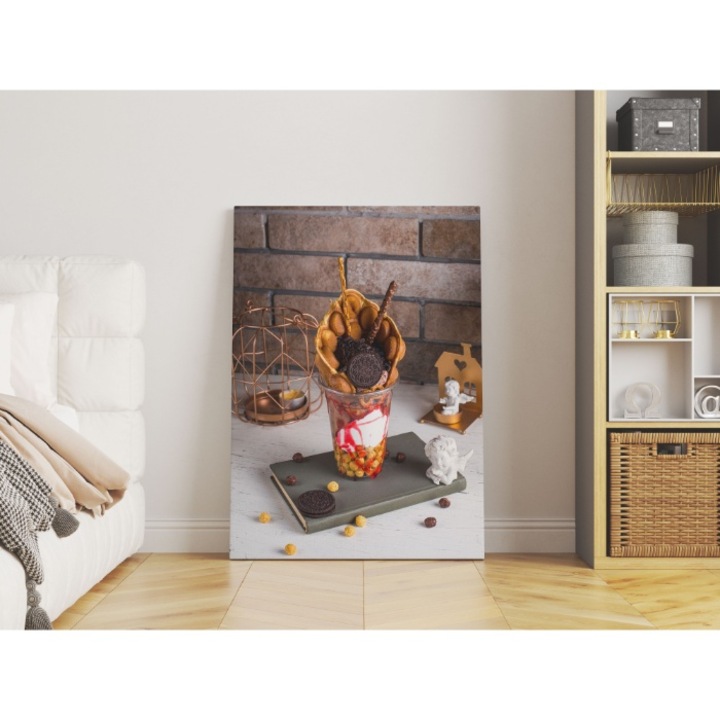 Tablou canvas, Bubble waffle cu Oreo, Priti Global, 70x100 cm