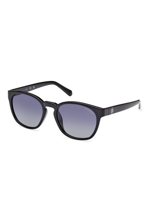 Guess, Ochelari de soare rotunzi cu lentile in degrade, 54-20-140, Negru