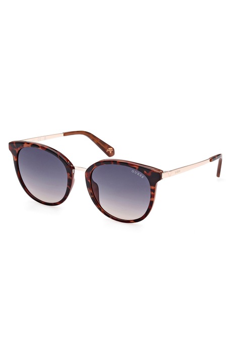 Guess, Ochelari de soare rotunzi unisex, Auriu, Negru, Caramel, 53-20-140