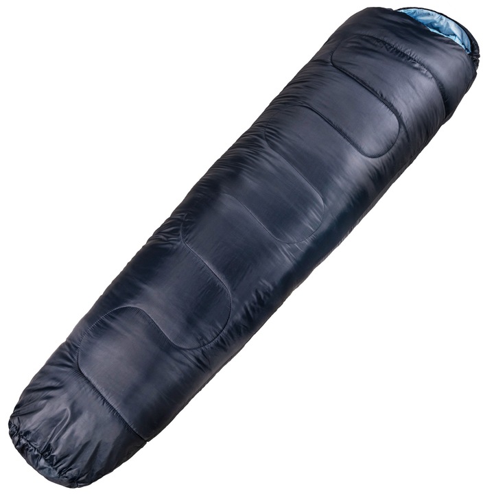 Sac de dormit, FOX Outdoor, poliester, albastru, -10 pana la +15°C, 220x70x35cm