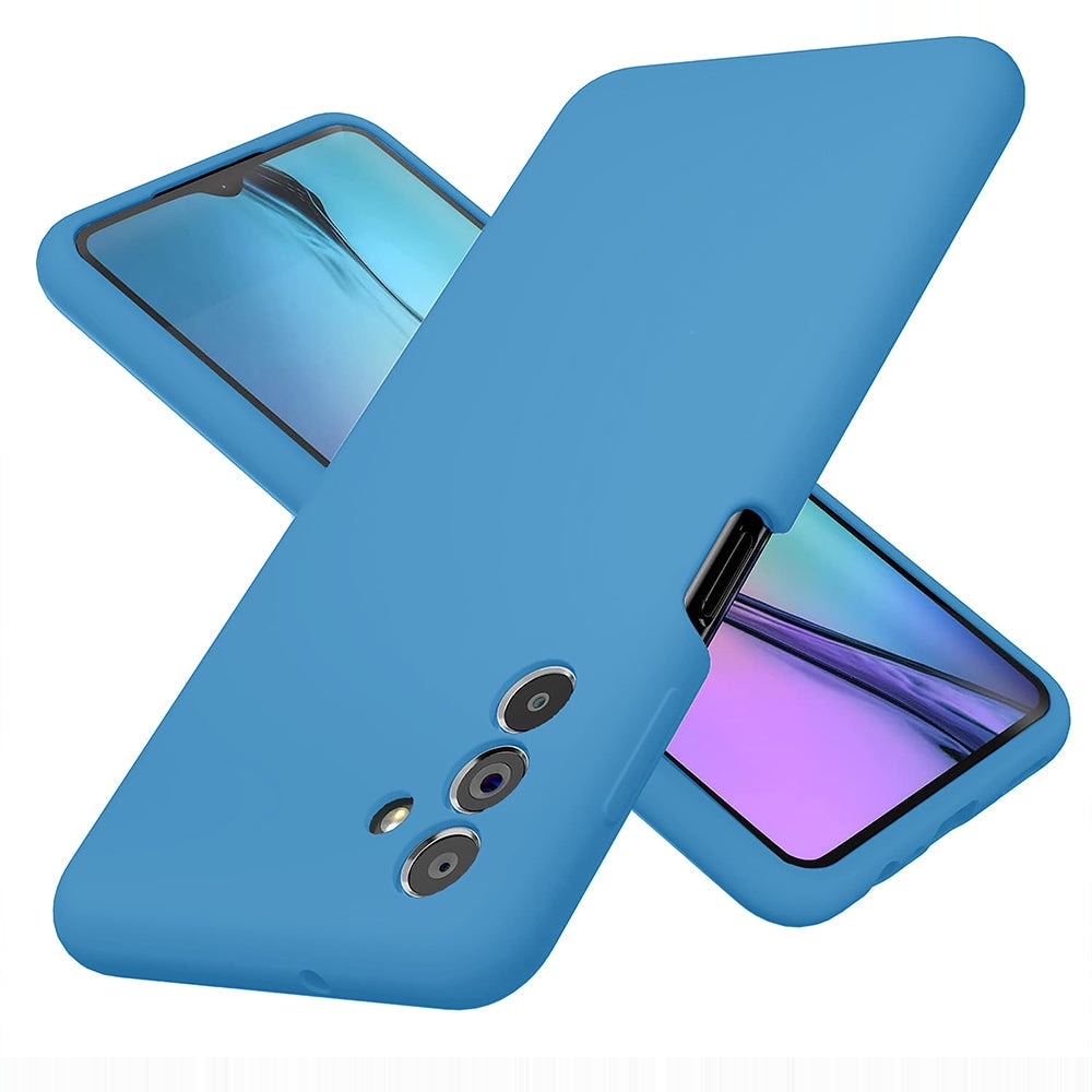 Husa CASEY STUDIOS™ compatibila cu Samsung Galaxy A13 5G/A04s/M13 5G, Soft Silicone Premium, Microfibra in Interior, Albastru aquamarin, de Protectie, Ultra Slim, pentru Incarcare Wireless, Margini Ridicate pentru Protectia Ecranului si a Camerelor