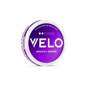 Pouch VELO cu nicotina - GROOVY GRAPE, 20 pliculete, 6 mg/pliculet cu nicotina, aroma struguri rosii