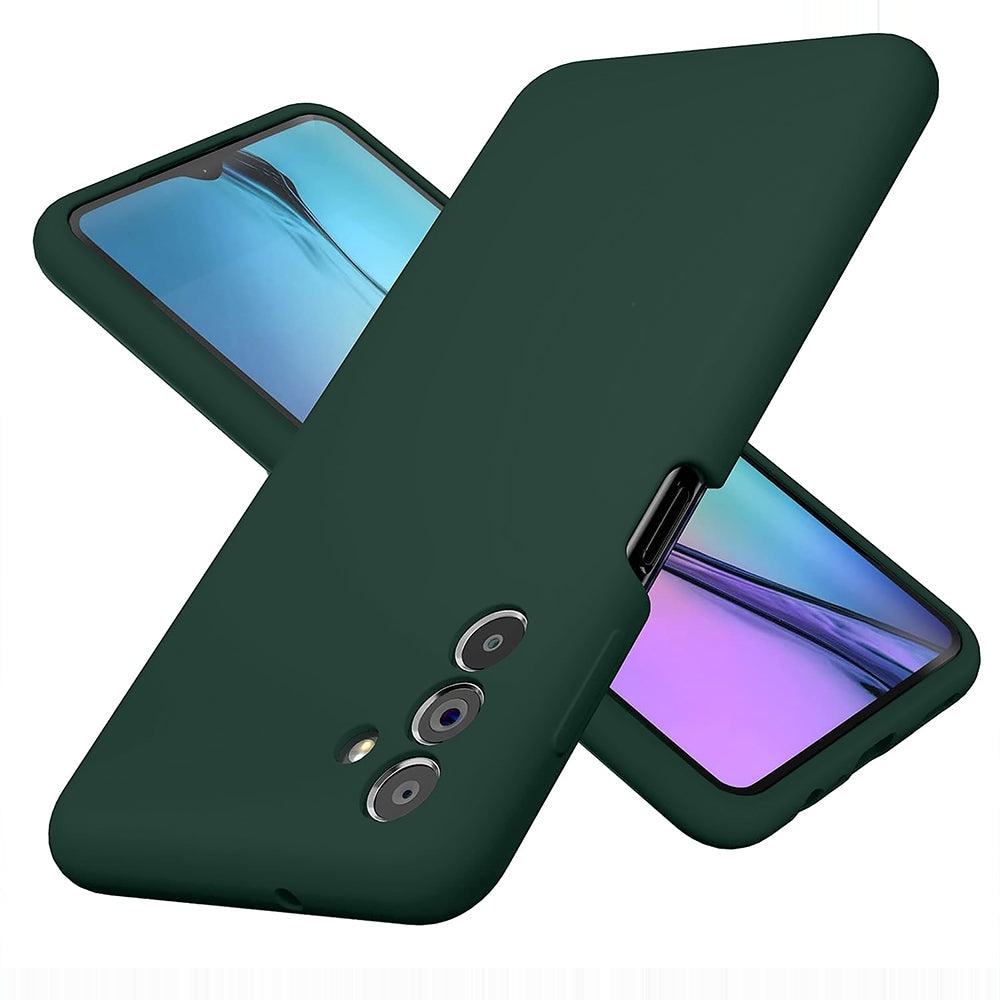 Husa CASEY STUDIOS™ compatibila cu Samsung Galaxy A13 5G/A04s/M13 5G, Soft Silicone Premium, Microfibra in Interior, Verde inchis, de Protectie, Ultra Slim, pentru Incarcare Wireless, Margini Ridicate pentru Protectia Ecranului si a Camerelor