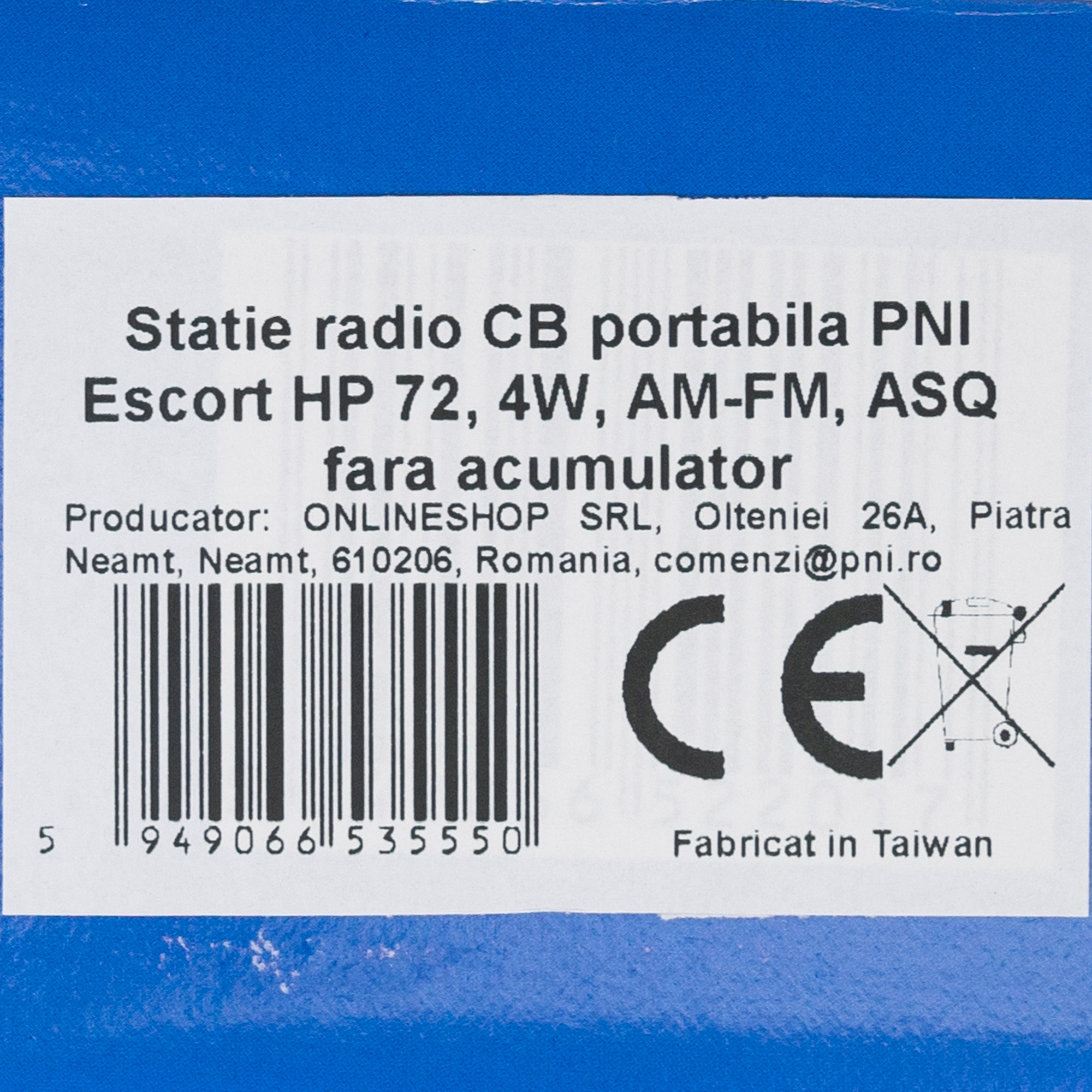 Estación de radio CB portátil PNI Escort HP 62DE Versión alemana