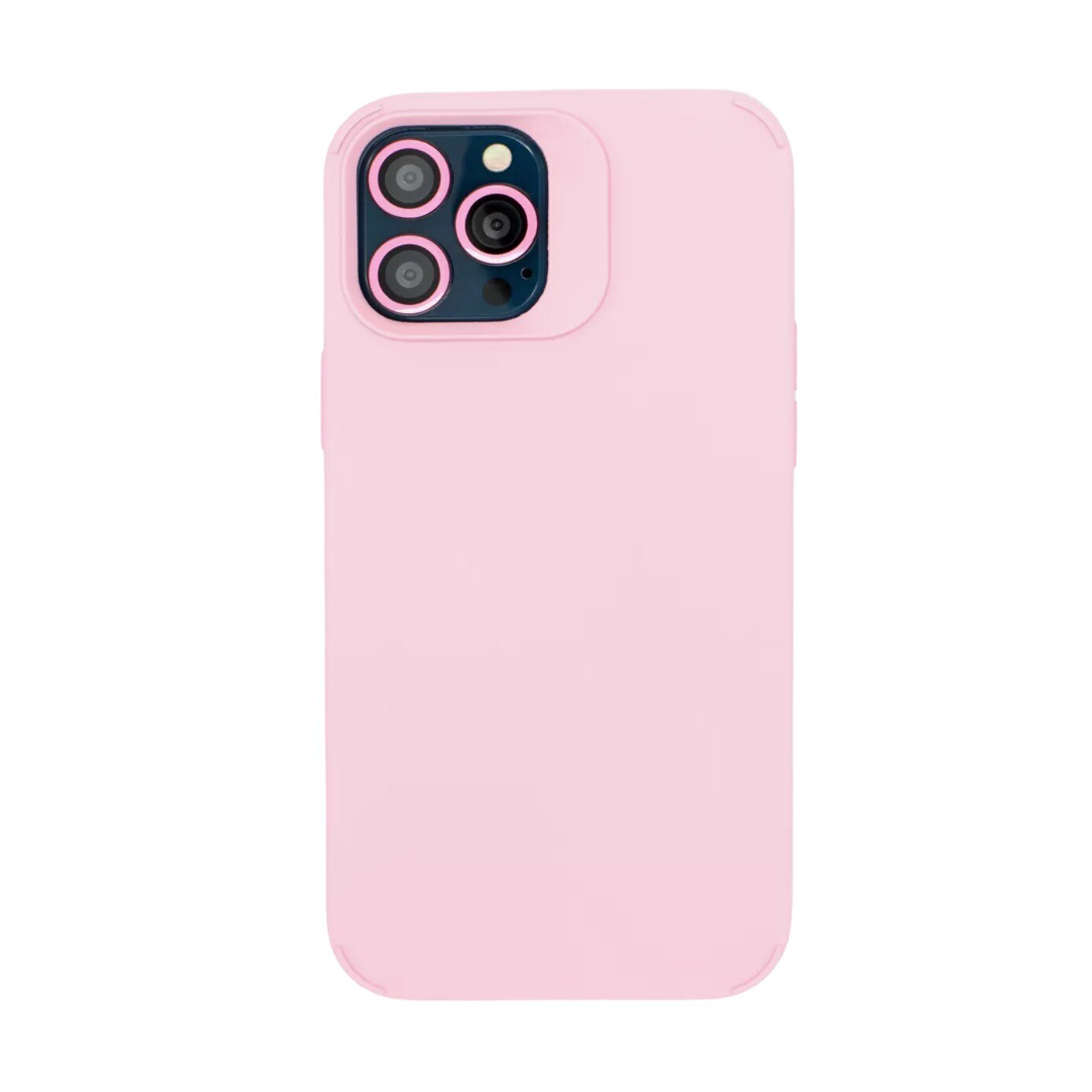 Husa pentru Apple iPhone 15 Pro Max, Flippy, din Silicon Lichid, Interior din Microfibra, Lentile Fosforescente de Protectie Camera, Anti Amprenta, Rezistenta la Socuri, Roz