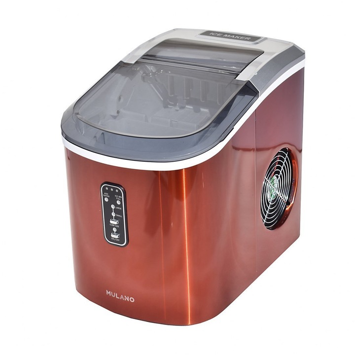 Masina de gheata, Mulano, 2 dimensiuni cuburi, portabil, portocaliu