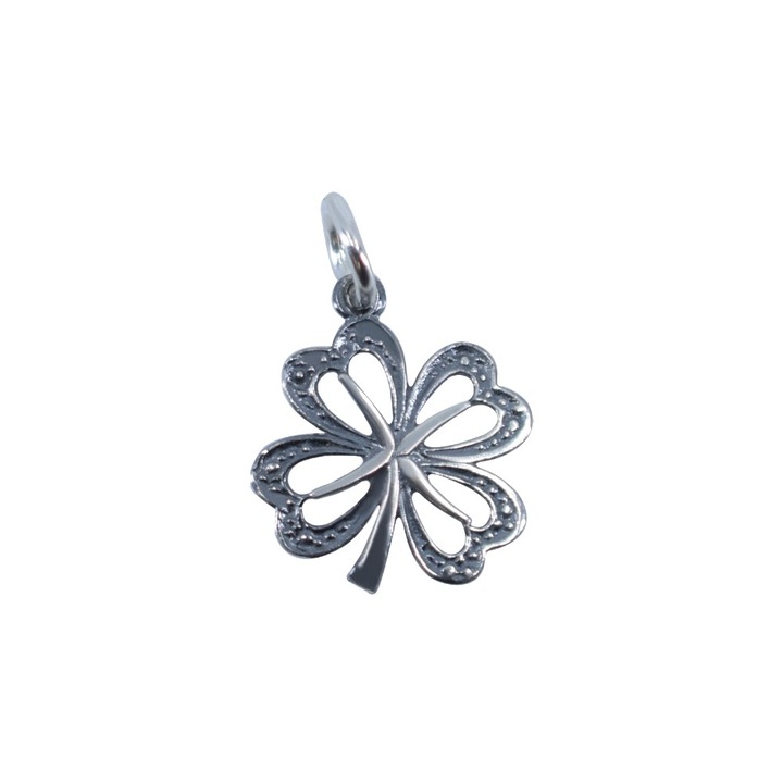 Pandantiv din Argint 925 Trifoi Patinat, 0.77 g, design elegant, greutate usoara