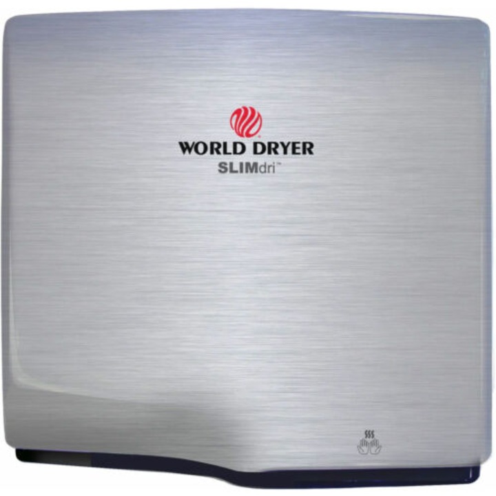 L-973 World Dyer Slimdri automata kézszárító, rozsdamentes acél, selyem, 950 W, 10-12 másodperc, 83 dB