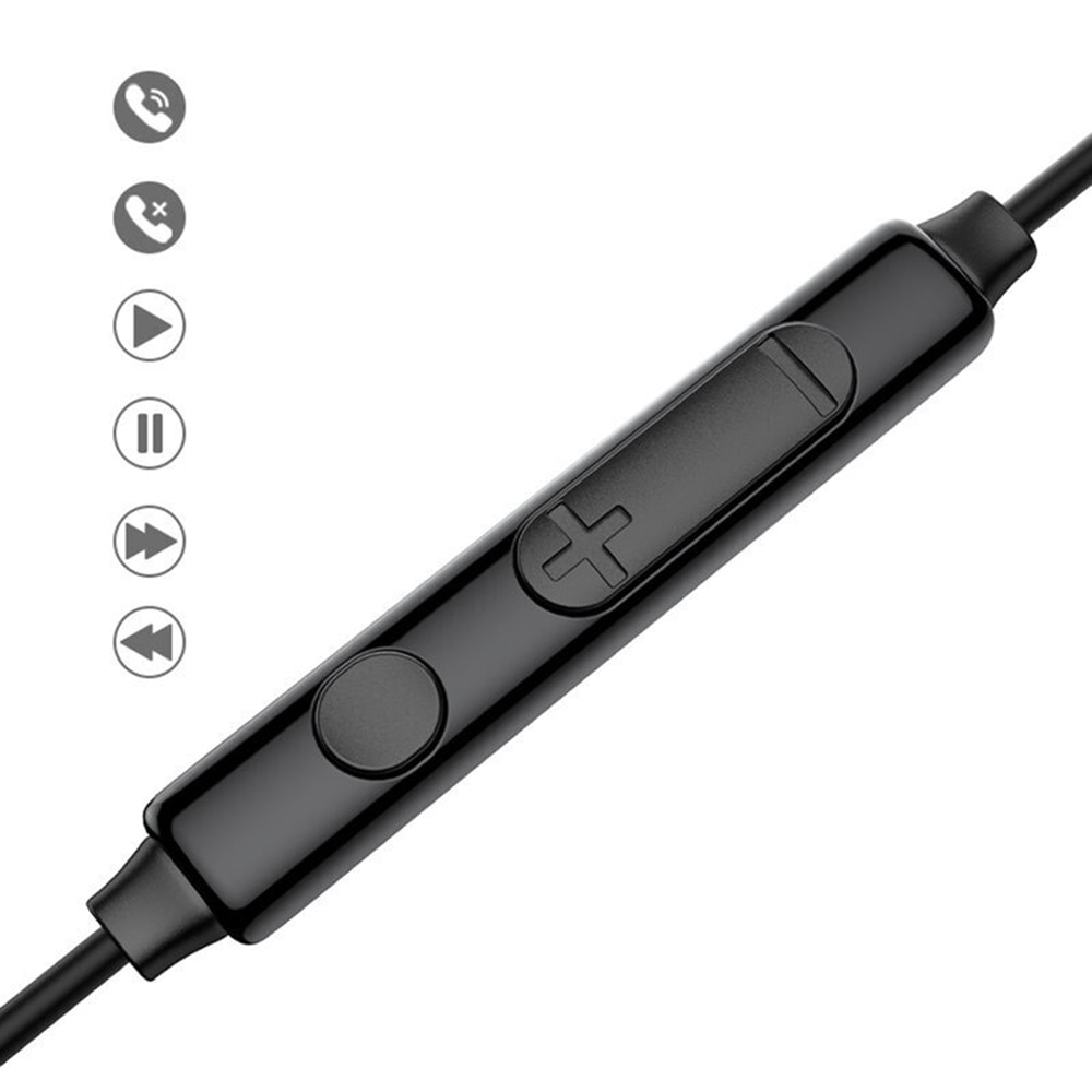 Casti cu Fir JoyRoom (JR-EC04), Microfon, 1.2m, Black