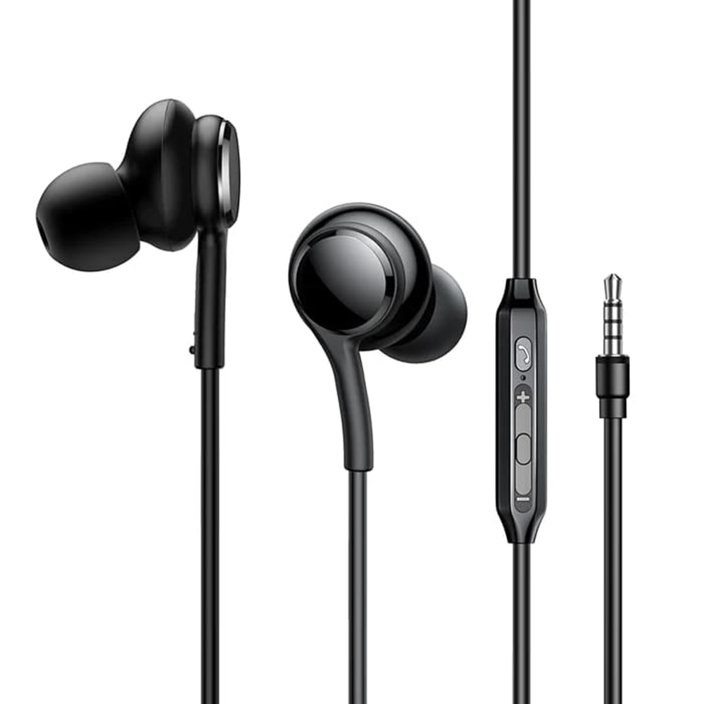Casti cu Fir JoyRoom (JR-EW02), Microfon, Jack 3.5mm, In-Ear, Hi-Fi Sound, 1.2m, Black