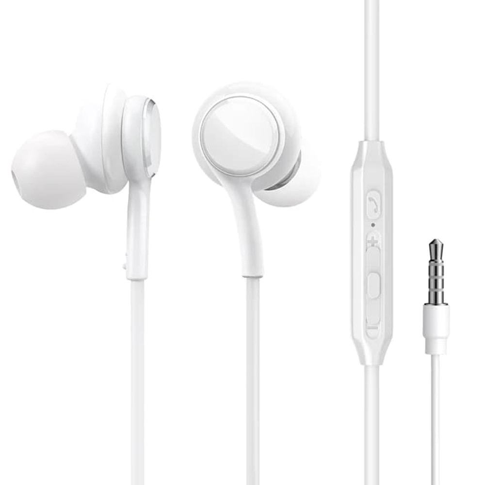 Casti cu Fir JoyRoom (JR-EW02), Microfon, Jack 3.5mm, In-Ear, Hi-Fi Sound, 1.2m, White