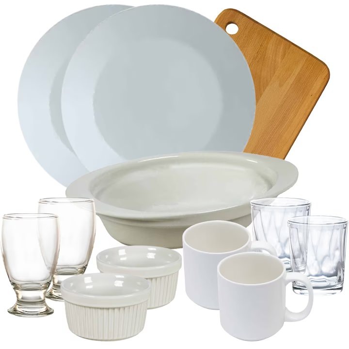 Сервиз за маса Cesiro Snow, 12 части, Порцелан, Бял