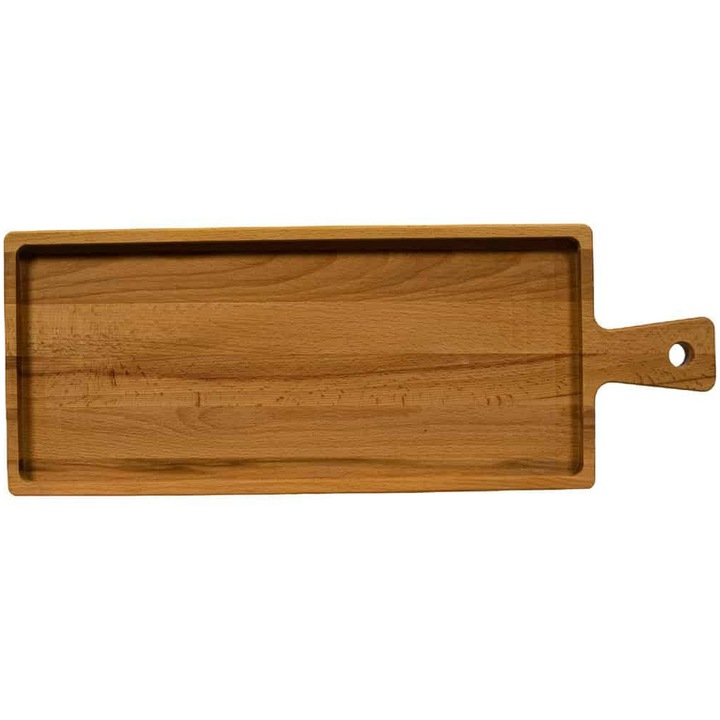 Tocator cu maner Cesiro, lemn, 490x185x25