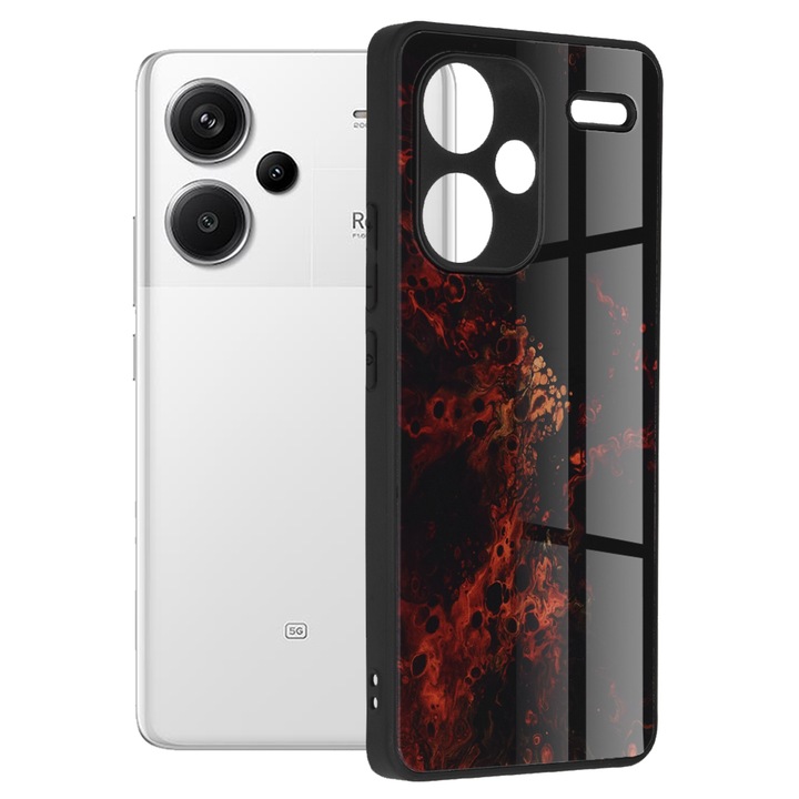 Husa Techsuit Glaze Series compatibila cu Xiaomi Redmi Note 13 Pro+ 5G Red Nebula