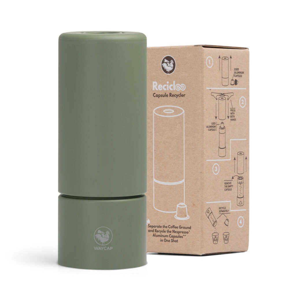 Reciclator de capsule Recicloo, WayCap, Compatibil cu Nespresso, Verde