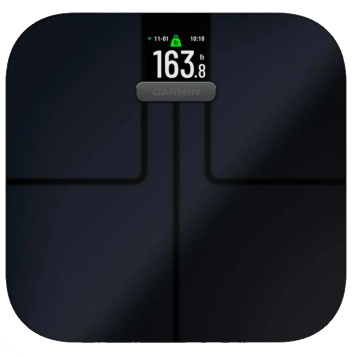 Смарт кантар Garmin Index™ S2, 180 кг, Wi-Fi, Черен