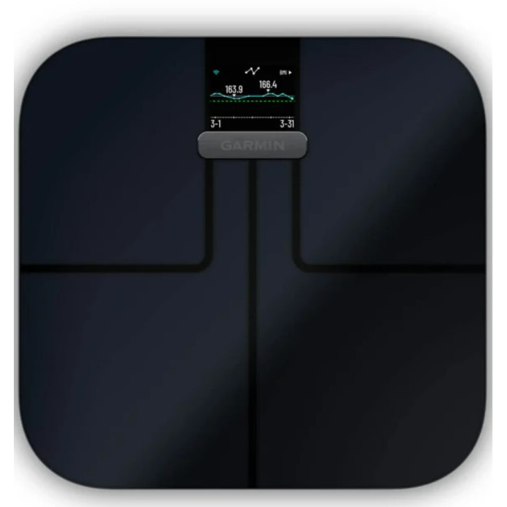 Cantar corporal inteligent Garmin Index™ S2, 180 kg, Wi-Fi, Negru