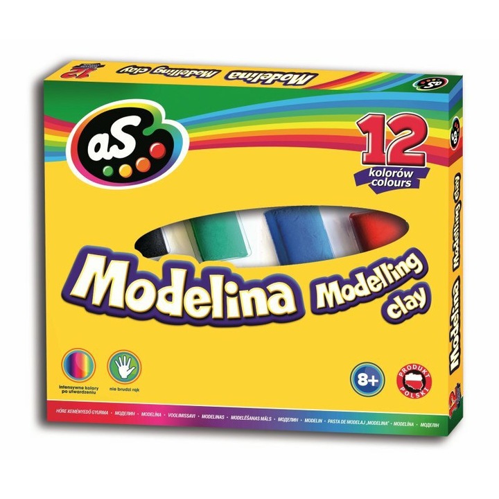 Комплект пластелин, Astra, 12 части, Многоцветен