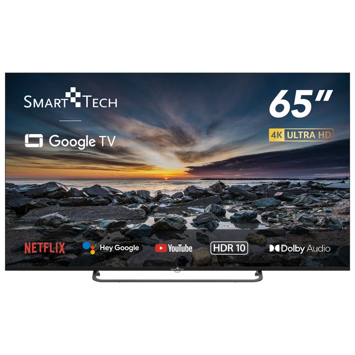 Телевизор Smart Tech 65UG10V3, 65" (164 см), Google TV, Ultra HD 4K, Клас F