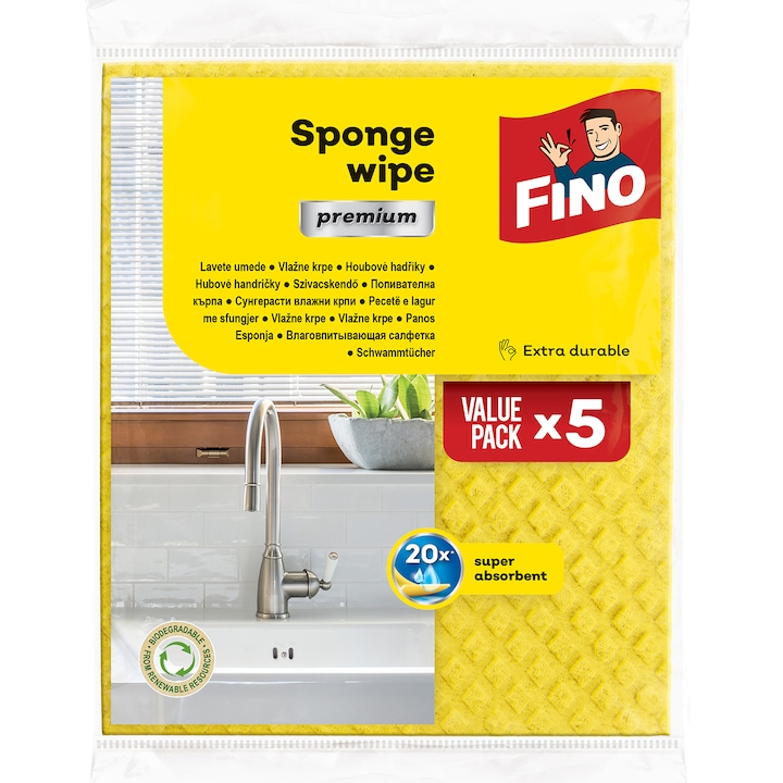 Мокри кърпички Fino Premium, 5 бр/компл