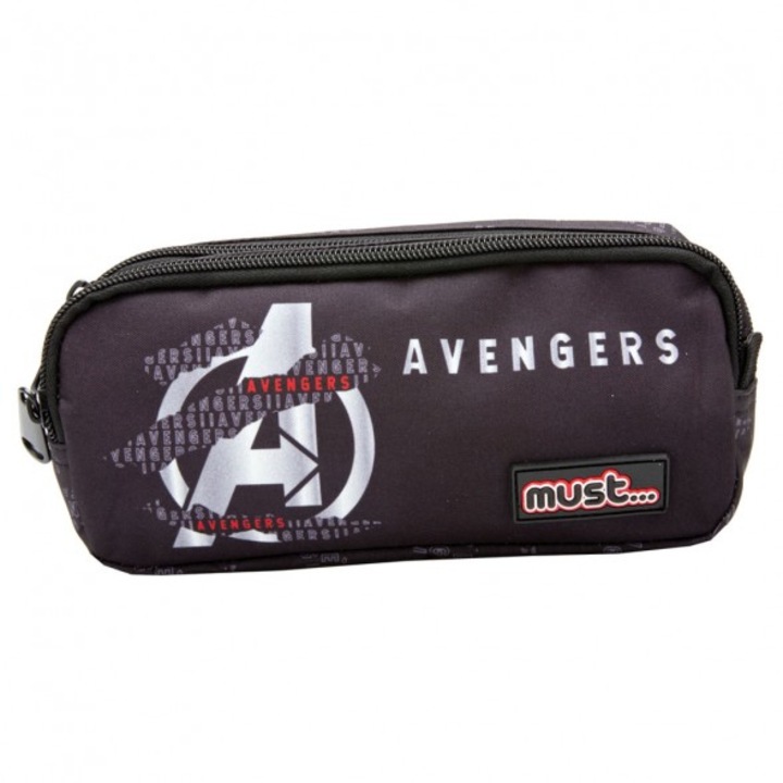 Penar dublu neechipat Avengers, 23.5x10.5x6 cm Negru