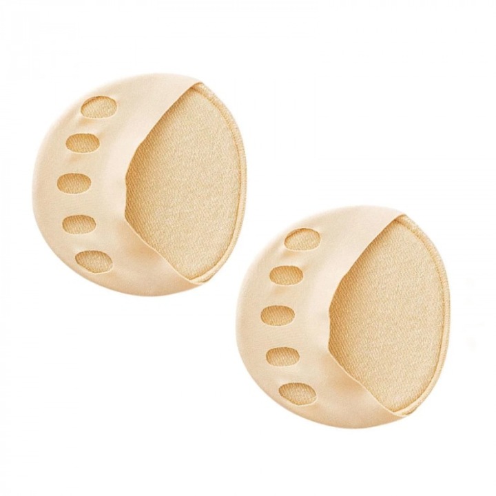 Set 2 Branturi suport metatarsiene antepicior pentru femei pentru pantofi cu toc inalt, absorbtie durere, Crem, Dactylion®