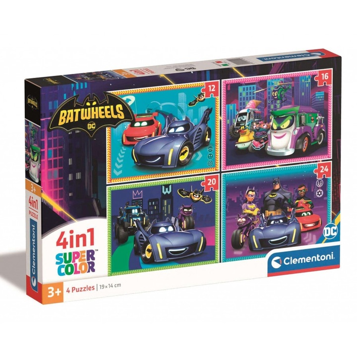 Clementoni 4 az 1-ben puzzle (12-16-20-24db-os) - Batmobil (21529)