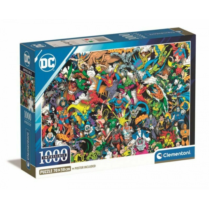 Clementoni DC Comics Impossible Kirakós játék 1000 db Képregény (GXP-910350)