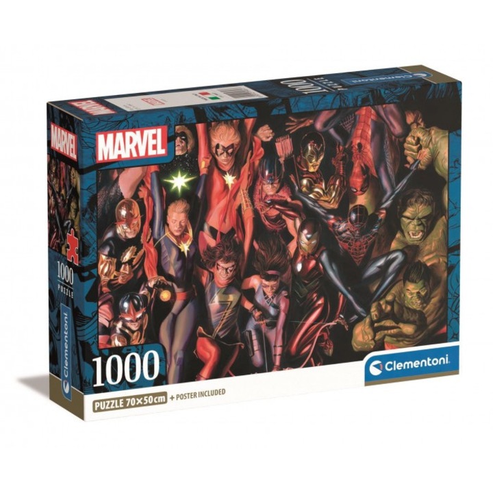 Пъзел Clementoni Marvel Отмъстителите, 1000 части, екологичен, 70x50см