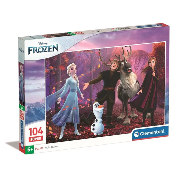 Пъзел Clementoni Frozen, 104 части, Super Color, 48.5x33.5cm
