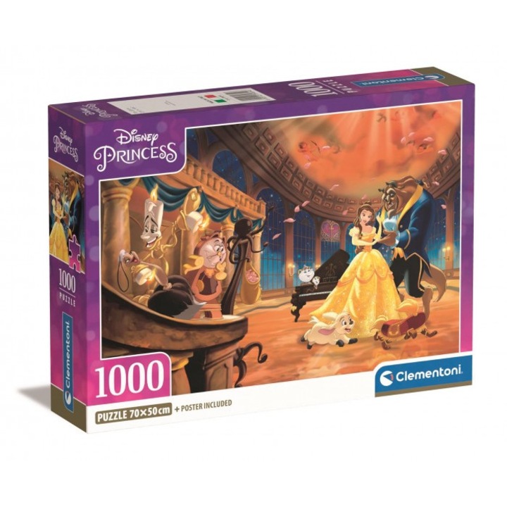 Пъзел Clementoni Disney Princess, 1000 части, екологичен, 70x50см
