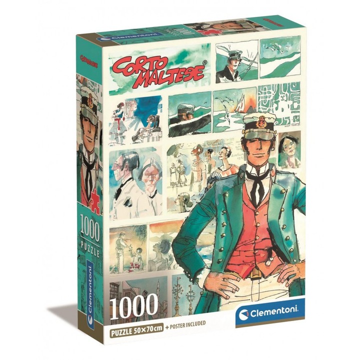 Малтийски пъзел Clementoni Corto, 1000 части, екологичен, 70x50см