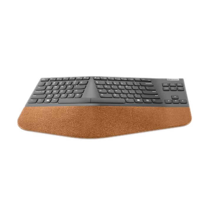 Ергономична клавиатура Lenovo Go Split, безжична, 88 клавиша, сива, 463x255x48mm