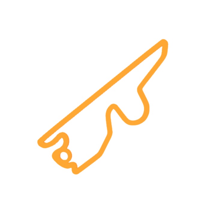 Kulcstartó, "FUJI FORMULA 1", 50X 52 mm narancssárga