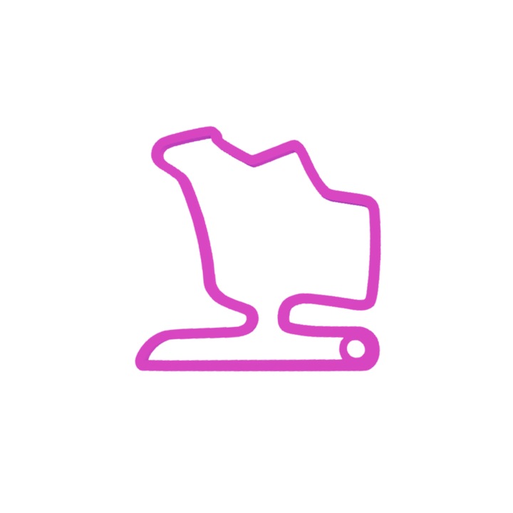 Kulcstartó, "FORMULA 1 HUNGARORING", 61X 60 mm világos lila