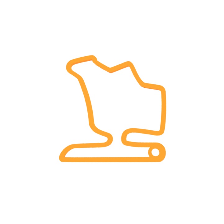 Kulcstartó, "FORMULA 1 HUNGARORING", 61X 60 mm narancssárga