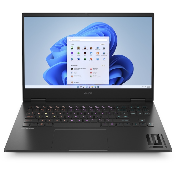 Лаптоп HP OMEN Gaming 16-xd0001nn с AMD Ryzen 7 7840HS (3.8/5.1GHz, 16M), 32 GB, 2 TB M.2 NVMe SSD, NVIDIA RTX 4060 8GB GDDR6 DLSS 3, Windows 11 Home, Черен