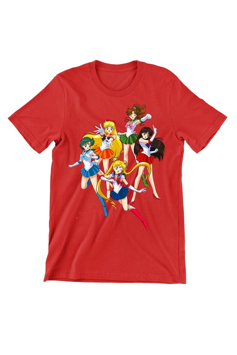 Tricou Femei Prestige-Boutique, Sailor Moon, Sailor Moon Team, Rosu