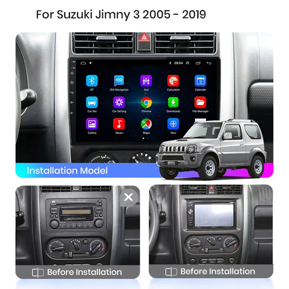 Armsteun voor de auto, compatibel met Suzuki Jimny 2005-2018, middenconsole, opbergdoos met USB-opladen, met bekerhouder, zwart