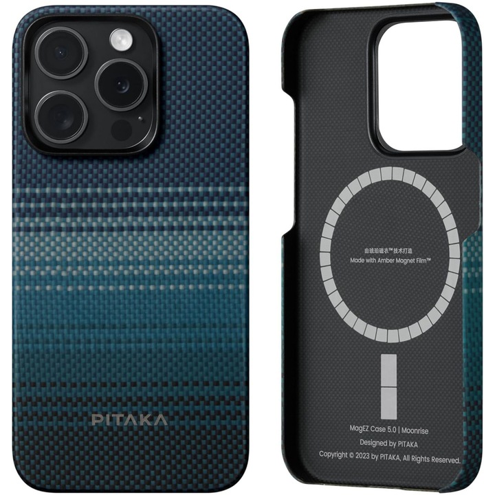 Калъф Pitaka MagEZ Case 5, 1500D, За iPhone 15 Pro, Съвместим с MagSafe, Moonrise