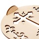 Tipar Cruce rotund din lemn, pentru ornart coliva, diametru 17cm