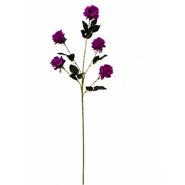 Fir trandafir artificial 5 flori 110cm eMAG.ro