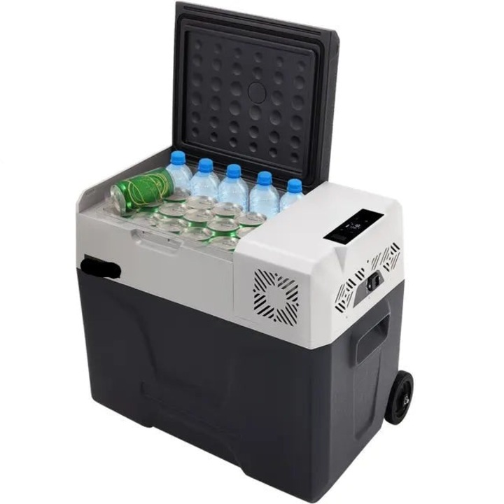 Хладилник за кола, Компресор, Преносим, 50 L, 220V, Сив