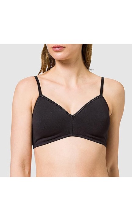 Iris & Lilly női pamut melltartó, 2 részes, fekete, 38 EU