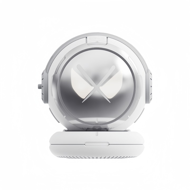 Boxa portabila, Bluetooth 5.3, 900mAh, Alb/Argintiu