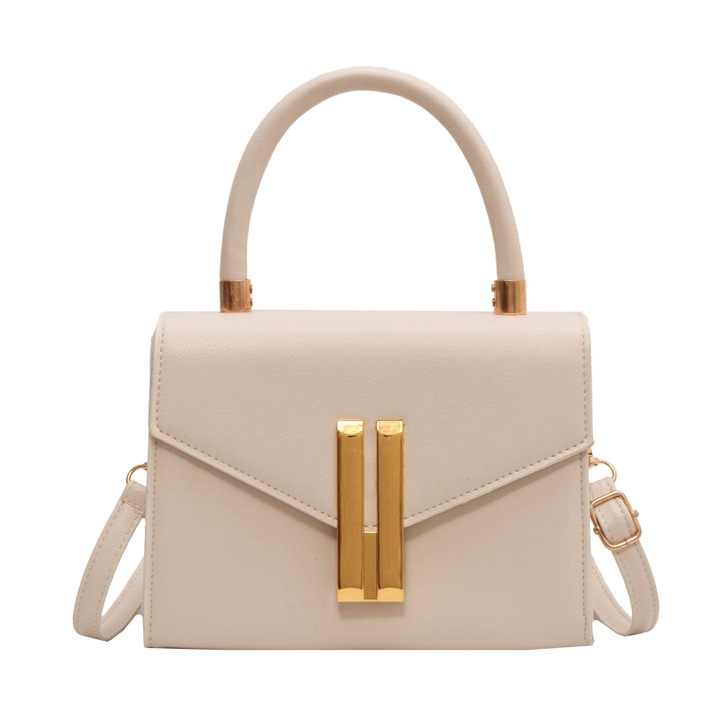 Casual uzleti taska, PU bor, 20x15x8, Bézs, 20 x 15 x 8