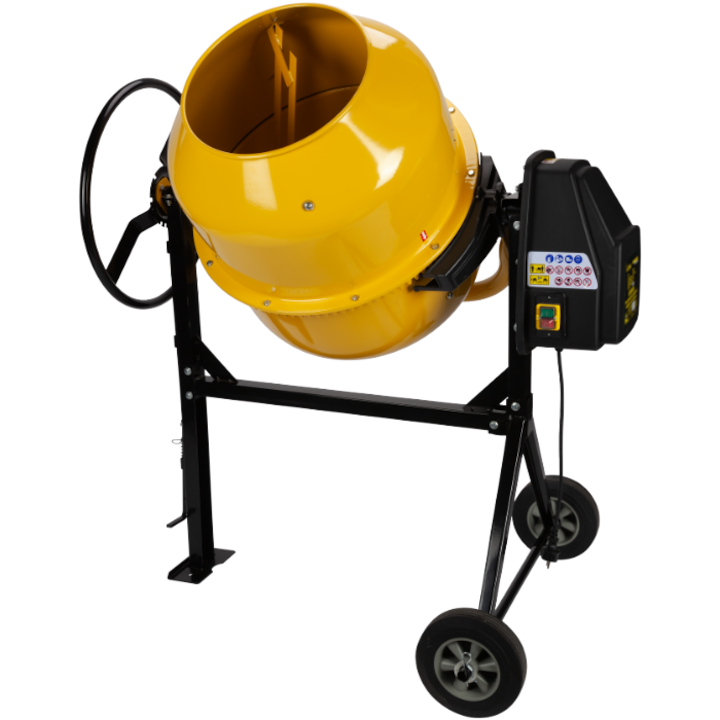 Бетонобъркачка BuildXell 681778, 650 W, 165 л обем на резервоара, 230-240 V, 28 об/мин, Зъбно колело от излято желязо
